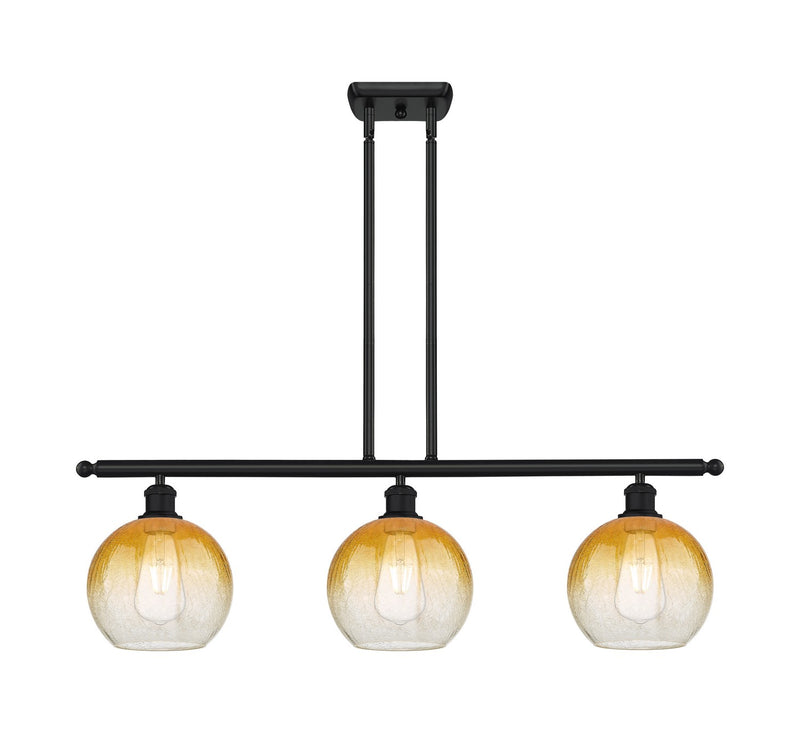 Innovations 516-3I-BK-G483-8AM Three Light Island Pendant, Matte Black