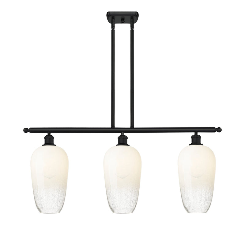 Innovations 516-3I-BK-G484-7OP Three Light Island Pendant, Matte Black