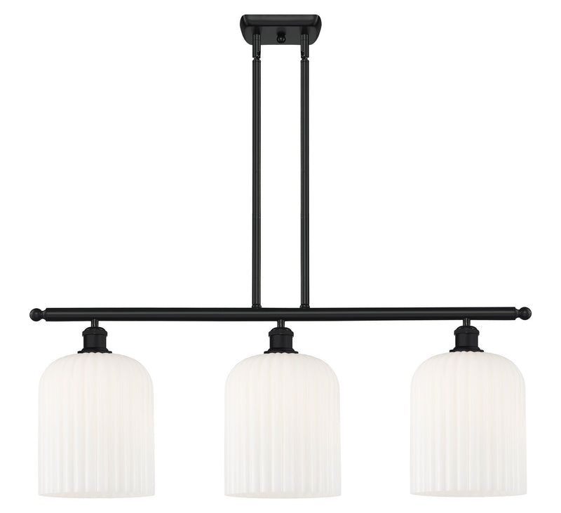Innovations 516-3I-BK-G559-8GWH Three Light Island Pendant, Matte Black