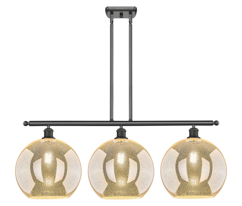 Innovations 516-3I-OB-G128-12 Three Light Island Pendant, Oil Rubbed Bronze