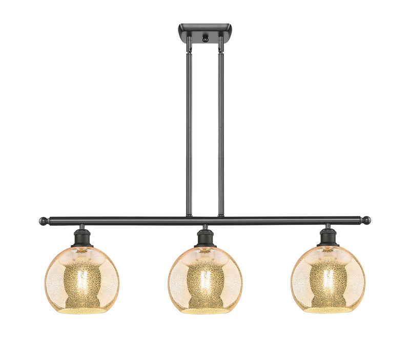 Innovations 516-3I-OB-G128-8 Three Light Island Pendant, Oil Rubbed Bronze