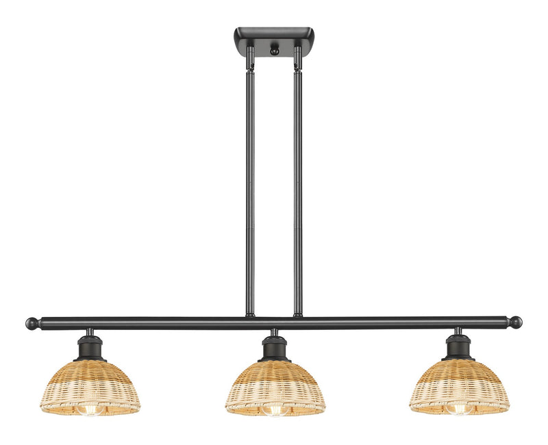 Innovations 516-3I-OB-NBD2-75-NAT Three Light Island Pendant, Oil Rubbed Bronze