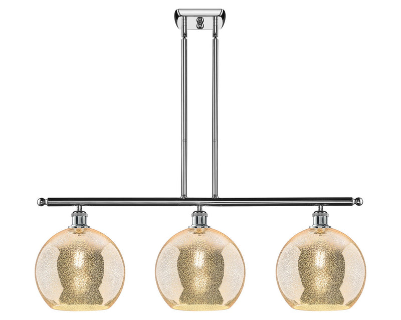 Innovations 516-3I-PC-G128-10 Three Light Island Pendant, Polished Chrome