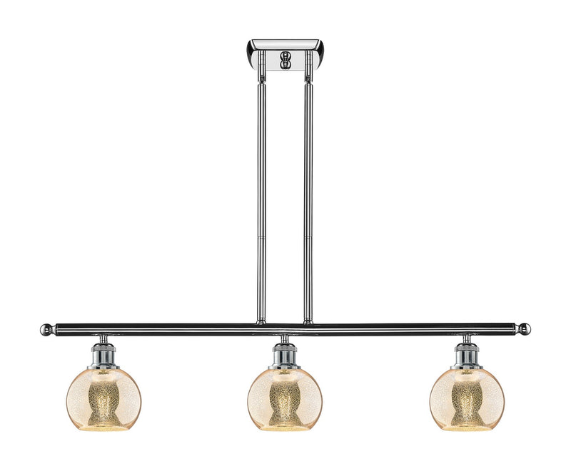 Innovations 516-3I-PC-G128-6 Three Light Island Pendant, Polished Chrome
