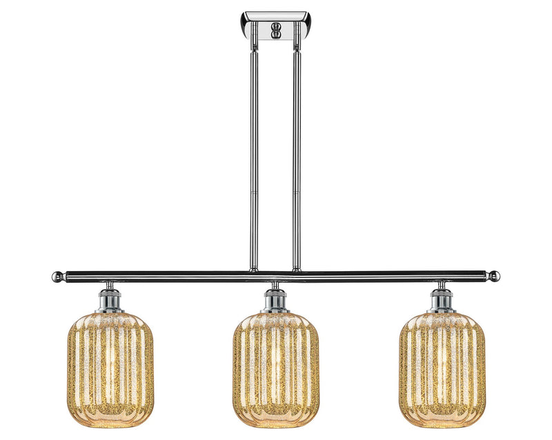 Innovations 516-3I-PC-G460-7ME Three Light Island Pendant, Polished Chrome