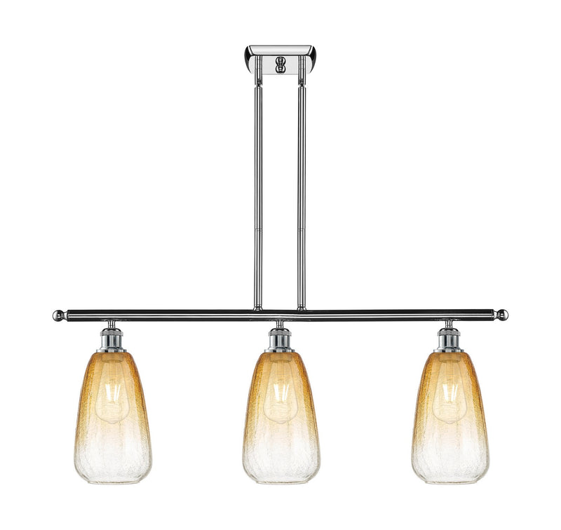 Innovations 516-3I-PC-G480-6AM Three Light Island Pendant, Polished Chrome