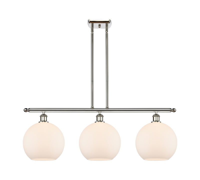 Innovations 516-3I-PN-G121-10 Three Light Island Pendant, Polished Nickel