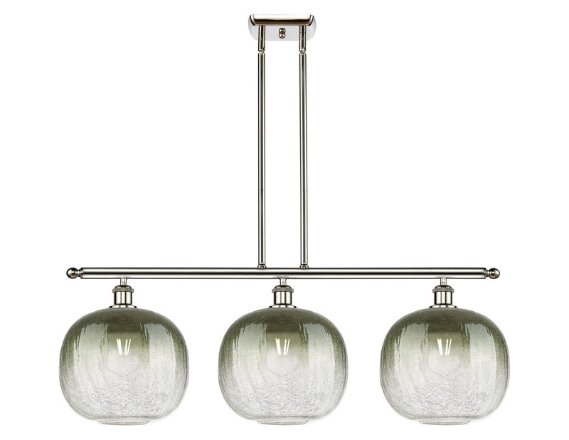 Innovations 516-3I-PN-G481-10SL Three Light Island Pendant, Polished Nickel