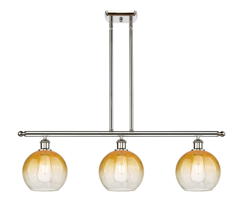Innovations 516-3I-PN-G483-8AM Three Light Island Pendant, Polished Nickel