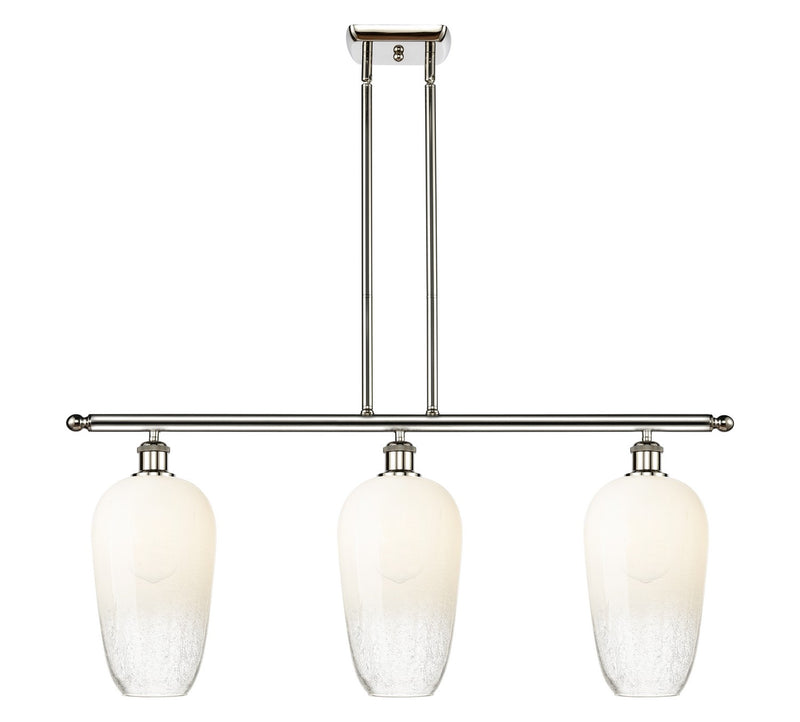 Innovations 516-3I-PN-G484-7OP Three Light Island Pendant, Polished Nickel