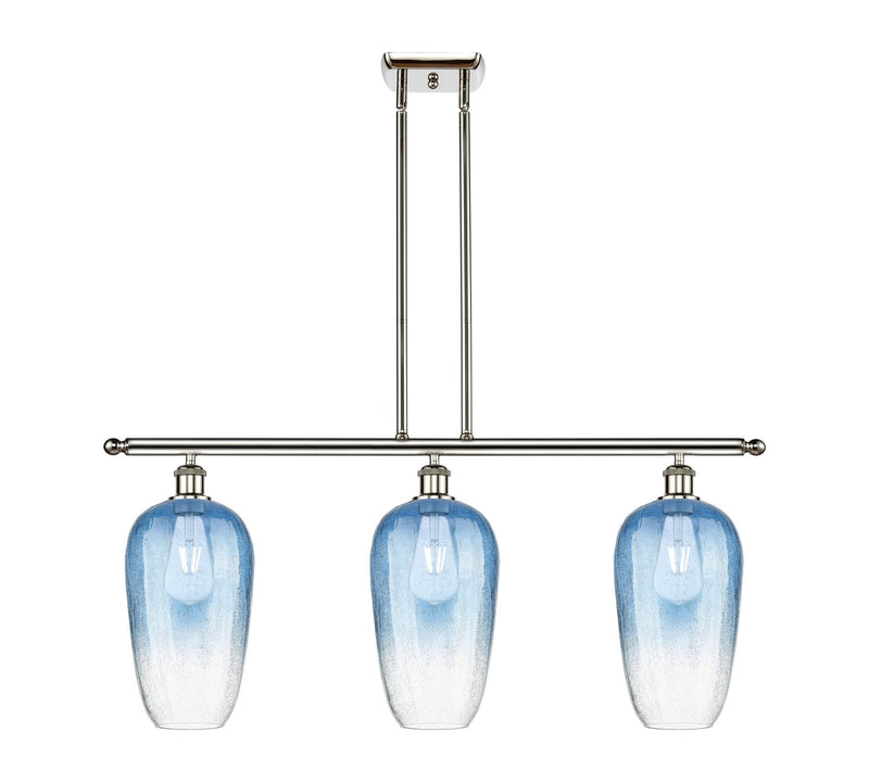 Innovations 516-3I-PN-G484-7SB Three Light Island Pendant, Polished Nickel