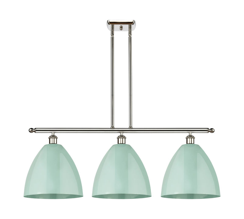 Innovations 516-3I-PN-MBD-12-SF Three Light Island Pendant, Polished Nickel