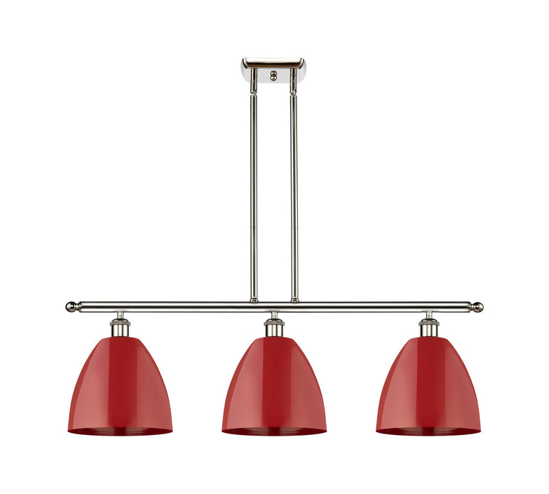 Innovations 516-3I-PN-MBD-9-RD Three Light Island Pendant, Polished Nickel