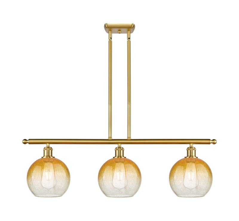 Innovations 516-3I-SG-G483-8AM Three Light Island Pendant, Satin Gold