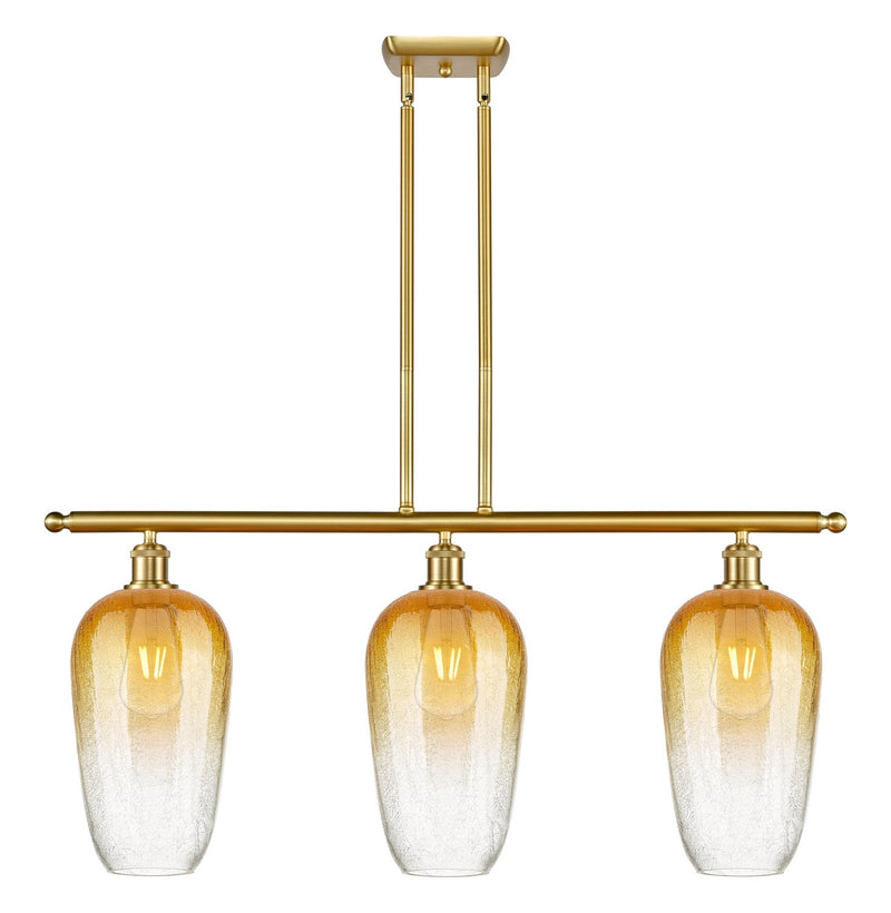 Innovations 516-3I-SG-G484-7AM Three Light Island Pendant, Satin Gold