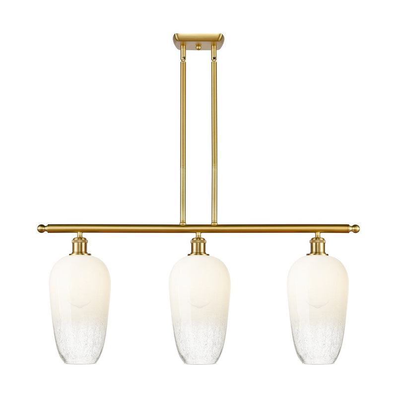 Innovations 516-3I-SG-G484-7OP Three Light Island Pendant, Satin Gold