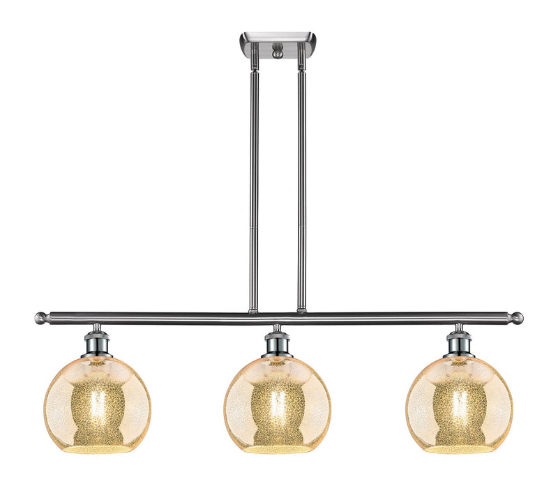 Innovations 516-3I-SN-G128-8 Three Light Island Pendant, Brushed Satin Nickel