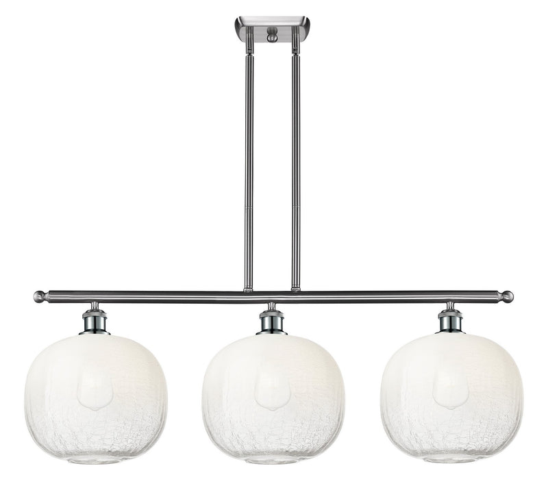 Innovations 516-3I-SN-G481-10OP Three Light Island Pendant, Brushed Satin Nickel