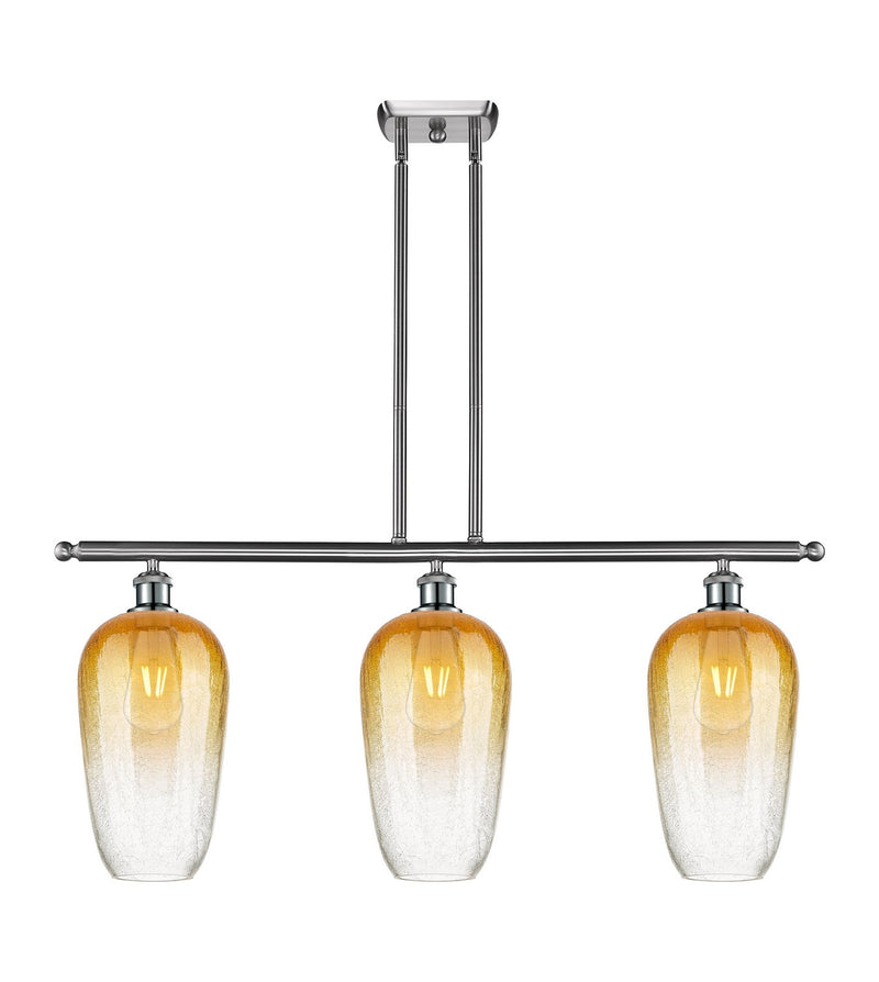 Innovations 516-3I-SN-G484-7AM Three Light Island Pendant, Brushed Satin Nickel