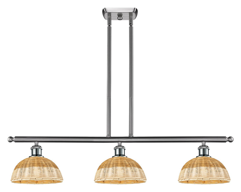 Innovations 516-3I-SN-NBD2-9-NAT Three Light Island Pendant, Brushed Satin Nickel