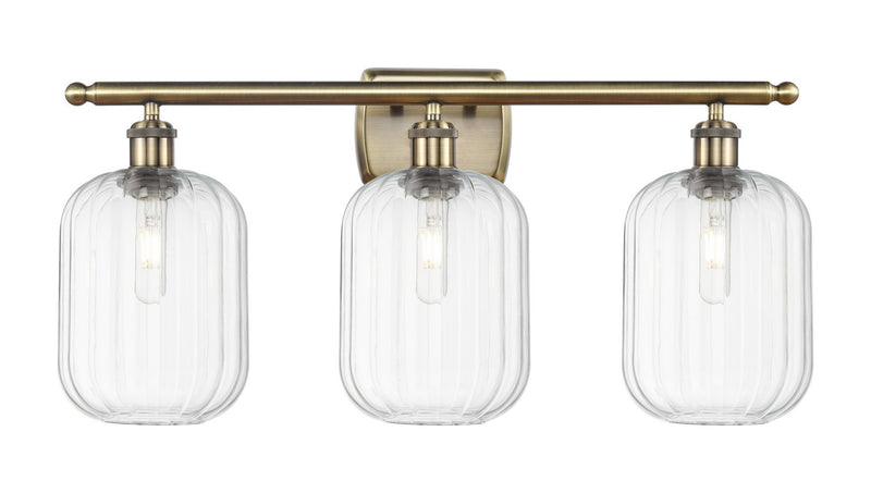Innovations 516-3W-AB-G460-7CL Three Light Bath Vanity, Antique Brass