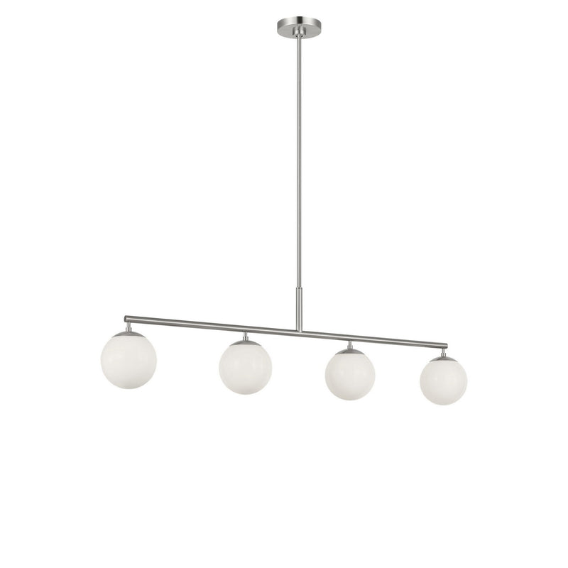 Generation Lighting GLC1814BN Four Light Linear Chandelier, Brushed Nickel