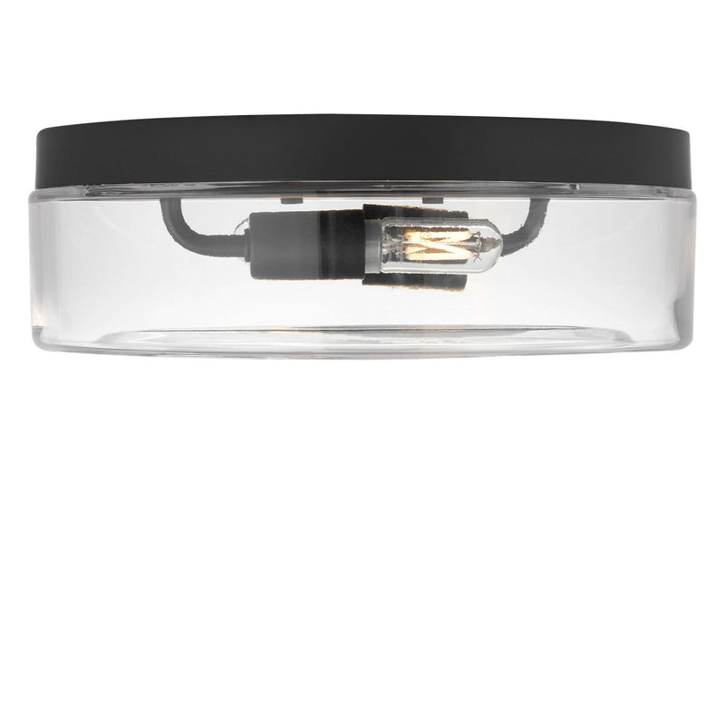 Generation Lighting GLF1722MBK Two Light Flush Mount, Midnight Black