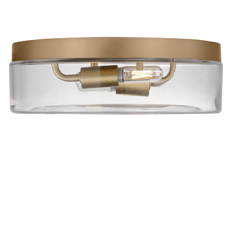 Generation Lighting GLF1722SBE Two Light Flush Mount, Satin Brass