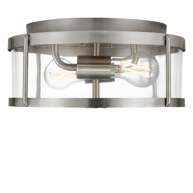 Generation Lighting GLF1732BNE Two Light Flush Mount, Brushed Nickel