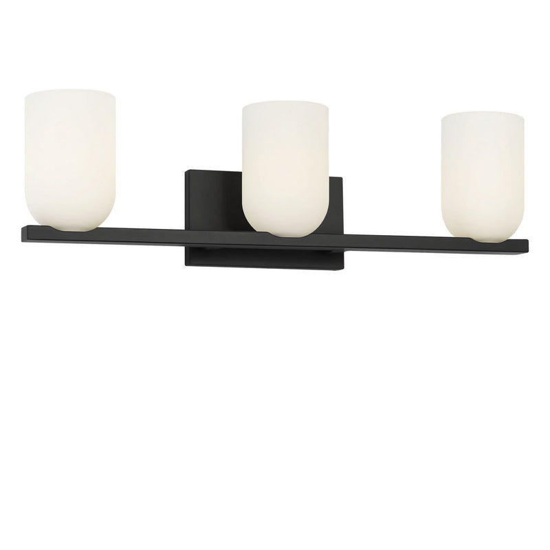 Generation Lighting GLV1973MBK Three Light Vanity, Midnight Black