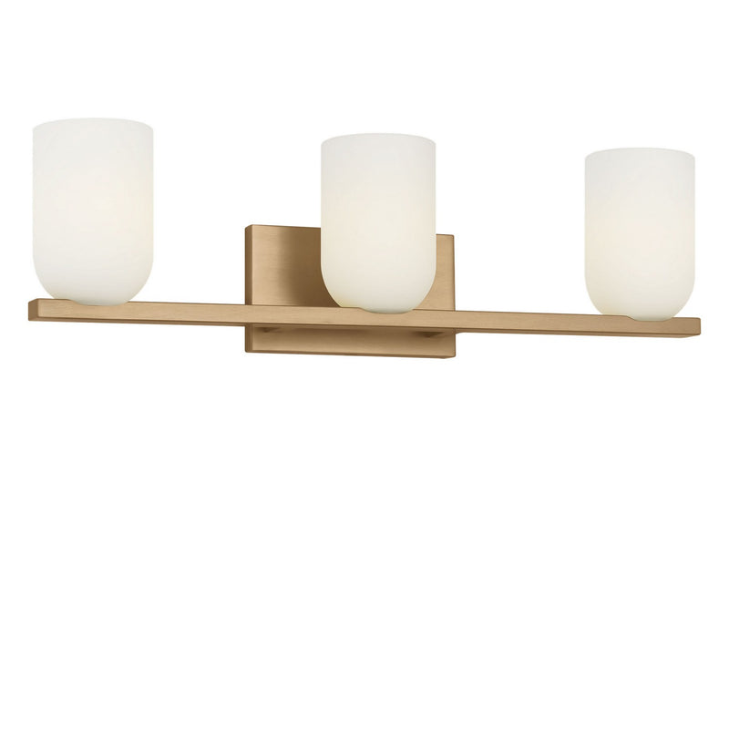 Generation Lighting GLV1973SBE Three Light Vanity, Satin Brass