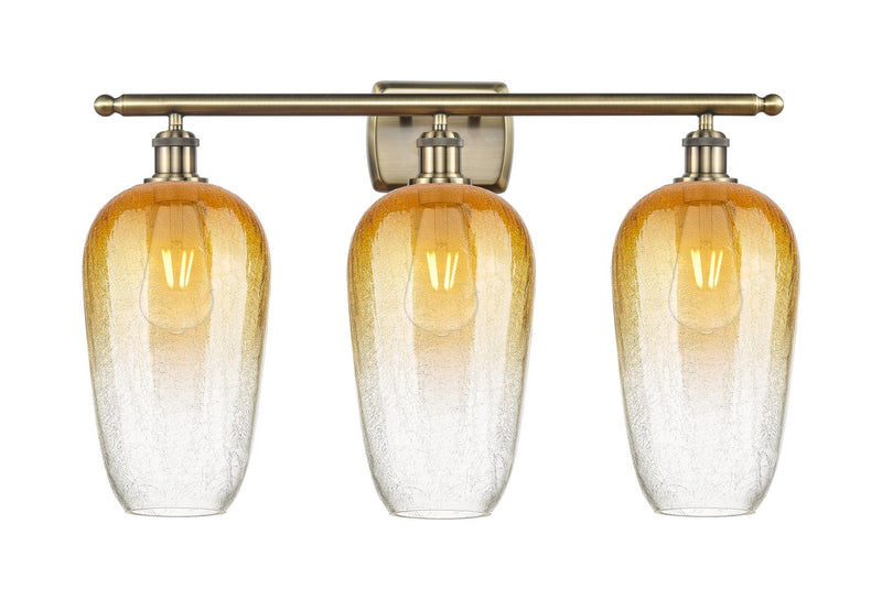 Innovations 516-3W-AB-G484-7AM Three Light Bath Vanity, Antique Brass