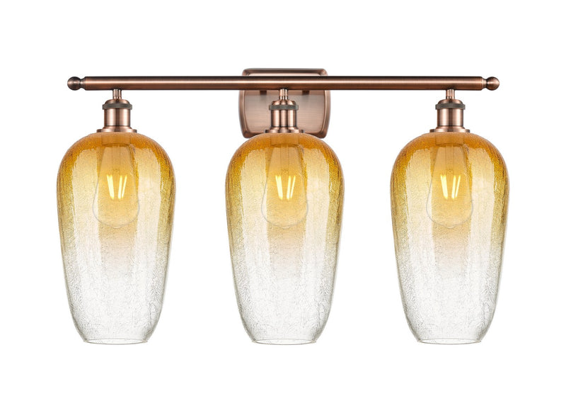 Innovations 516-3W-AC-G484-7AM Three Light Bath Vanity, Antique Copper