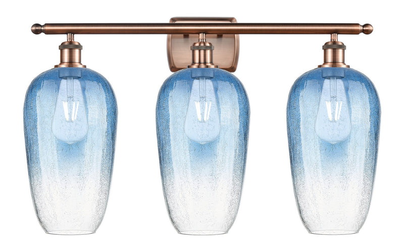 Innovations 516-3W-AC-G484-7SB Three Light Bath Vanity, Antique Copper