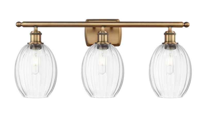 Innovations 516-3W-BB-G459-6CL Three Light Bath Vanity, Brushed Brass
