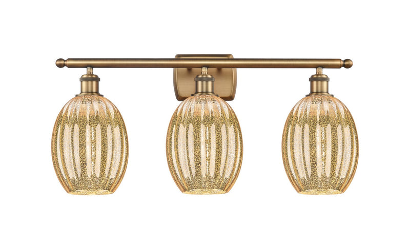 Innovations 516-3W-BB-G459-6ME Three Light Bath Vanity, Brushed Brass
