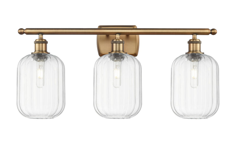 Innovations 516-3W-BB-G460-7CL Three Light Bath Vanity, Brushed Brass