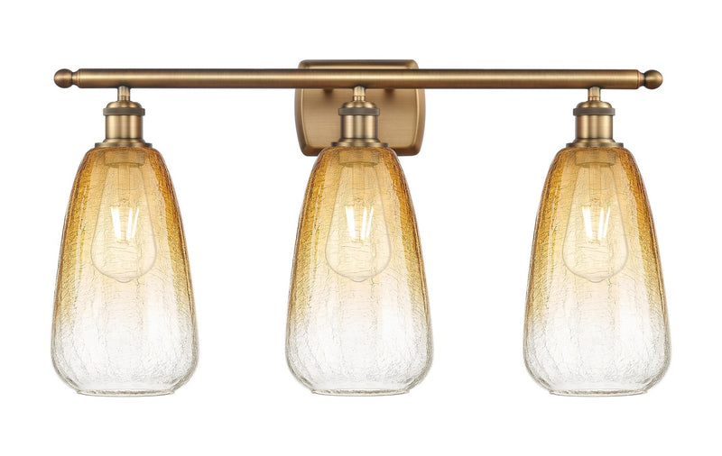 Innovations 516-3W-BB-G480-6AM Three Light Bath Vanity, Brushed Brass