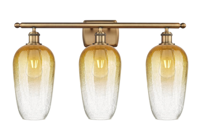 Innovations 516-3W-BB-G484-7AM Three Light Bath Vanity, Brushed Brass