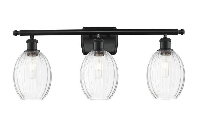 Innovations 516-3W-BK-G459-6CL Three Light Bath Vanity, Matte Black