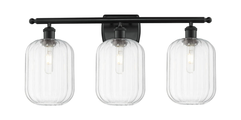 Innovations 516-3W-BK-G460-7CL Three Light Bath Vanity, Matte Black