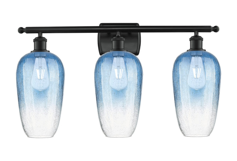 Innovations 516-3W-BK-G484-7SB Three Light Bath Vanity, Matte Black