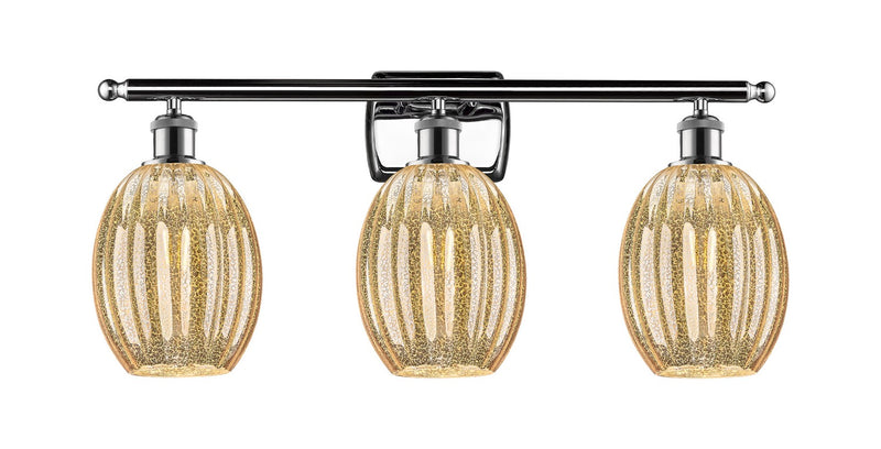 Innovations 516-3W-PC-G459-6ME Three Light Bath Vanity, Polished Chrome