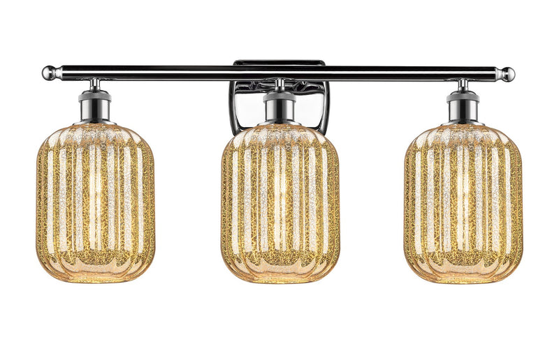 Innovations 516-3W-PC-G460-7ME Three Light Bath Vanity, Polished Chrome