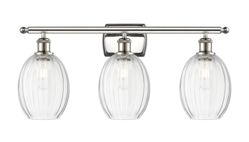 Innovations 516-3W-PN-G459-6CL Three Light Bath Vanity, Polished Nickel