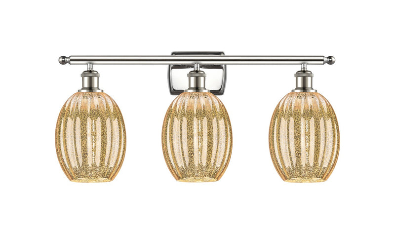 Innovations 516-3W-PN-G459-6ME Three Light Bath Vanity, Polished Nickel