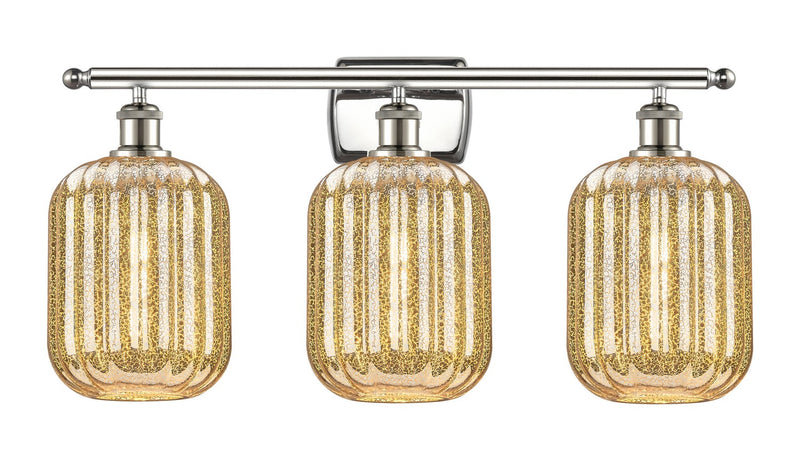 Innovations 516-3W-PN-G460-7ME Three Light Bath Vanity, Polished Nickel