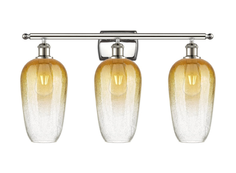 Innovations 516-3W-PN-G484-7AM Three Light Bath Vanity, Polished Nickel