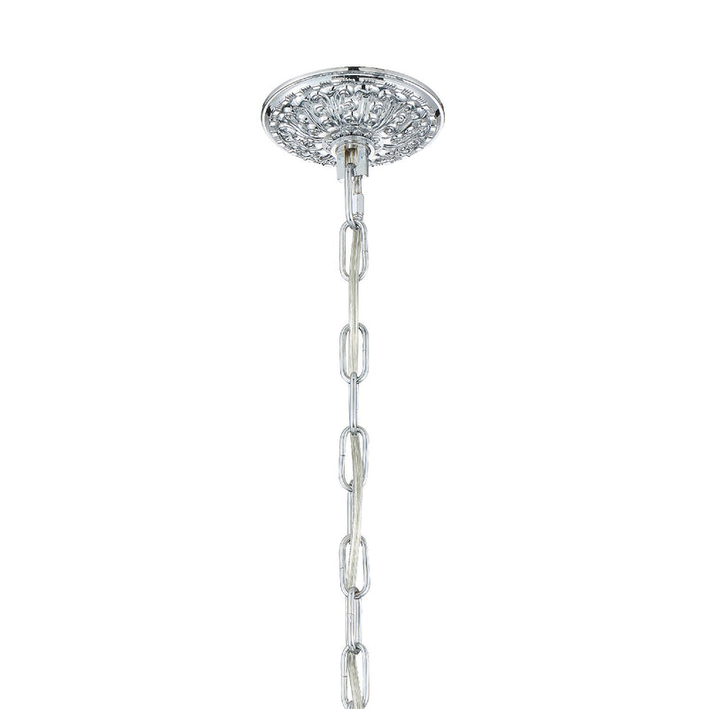 Crystorama 1005-CH-CL-MWP Five Light Chandelier, Polished Chrome