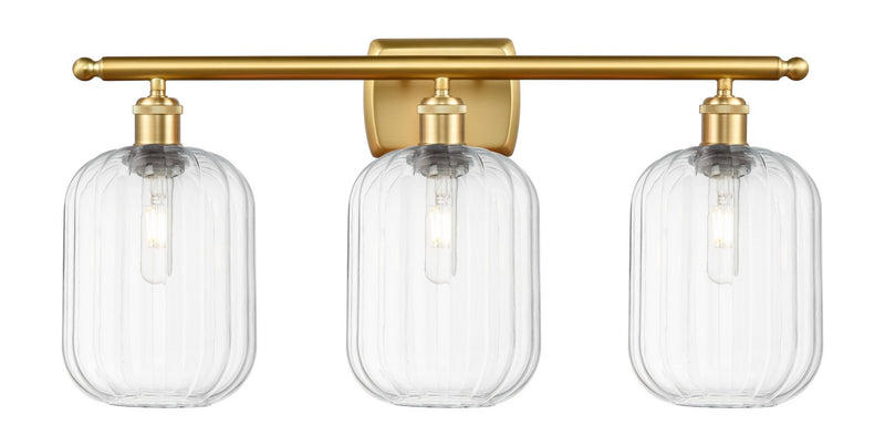 Innovations 516-3W-SG-G460-7CL Three Light Bath Vanity, Satin Gold